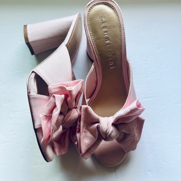 Gianni Bini Keily Pink Bow Block 
Heels - 9.5 - Picture 2 of 7